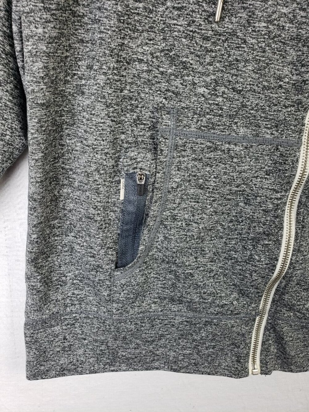 Vuori Halo Performance Hoodie Full Zip Jacket Heather Gray size M - Picture 11 of 12